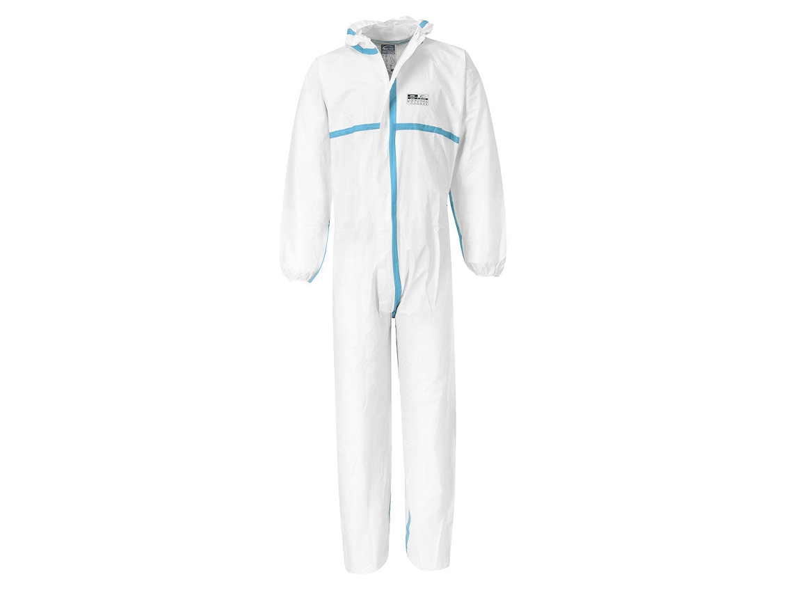 Macacão Microporoso Biztex Tipo 4/5/6 - Pacote De 50 Branco / Xxl