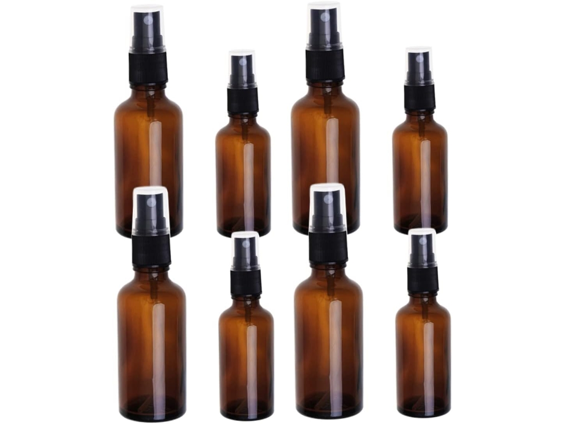 De 10 Frascos De Vidro Vazios Com Spray Para Maquiagem, Loção E Cuidados Com A Pele.