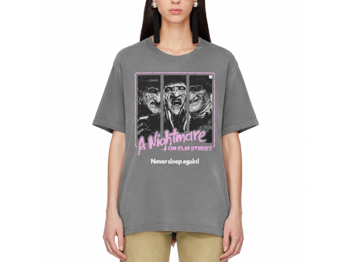 Rockinstone Nightmare On Elm Street Dream Demon Charcoal T-shirt Size:s