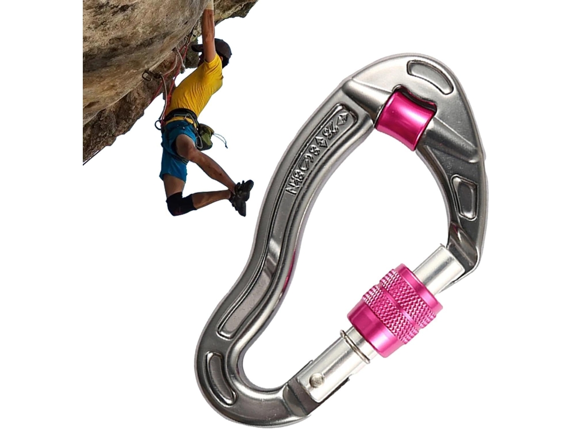 Mosquetão de escalada de alto desempenho, com clipes em liga de alumínio.