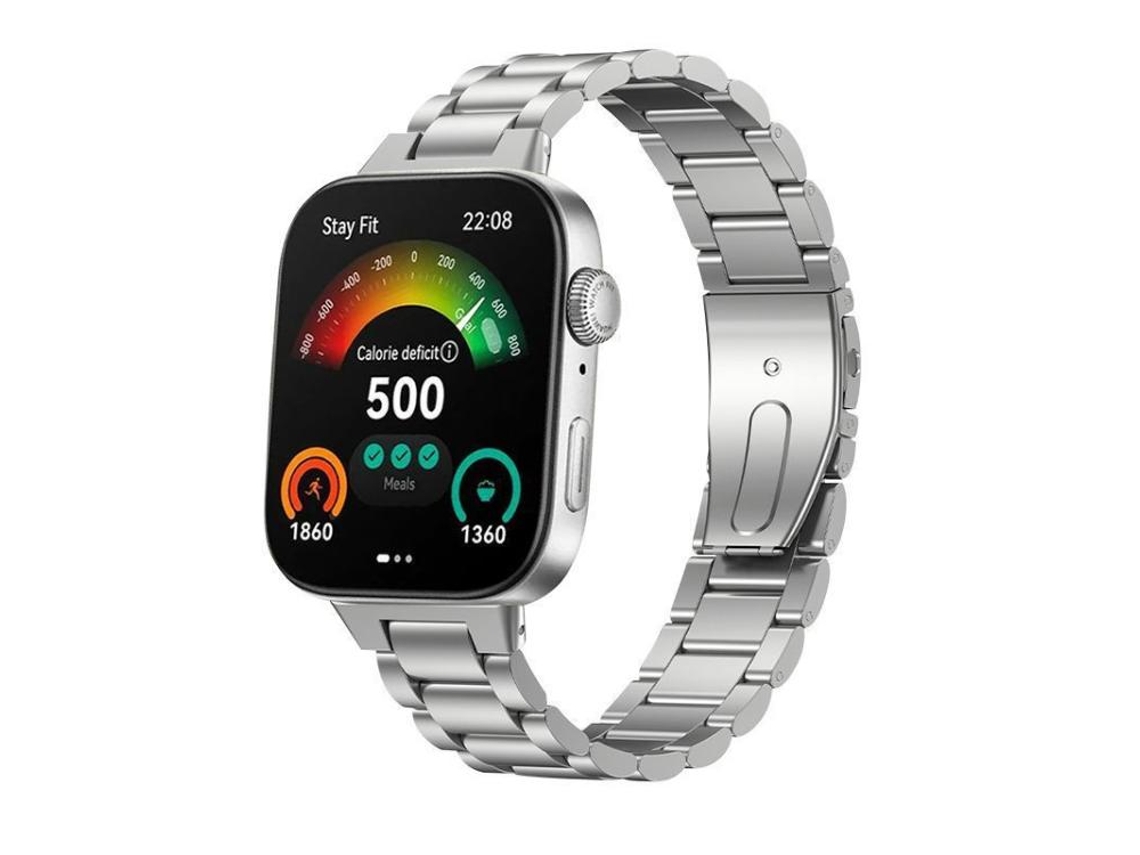 Bracelete para Huawei Watch Fit 4 / 4 Pro / 3 Liga de Titânio com Fivela Plana e Três Esferas Prata XIAOMOYU