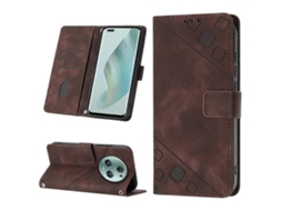 Capa Para Celular For Honor Magic5 Pro Em Couro Com Textura Em Relevo E Toque Agradável.