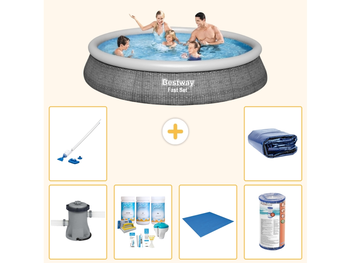 Bestway Piscina Bestway Fast Set Redonda - 396x84 Cm - 7-peças S21456