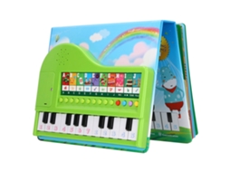 Mali brinquedo de Piano Livro Educativo com Função de Gravação e Teclas Iluminadas para Crianças 3 Anos+