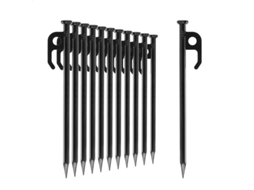 12 Pregos De Loja De Aço Resistente, 20 Cm, Para Acampamento E Ambientes Externos, Ideal Para Solo Normal E Duro