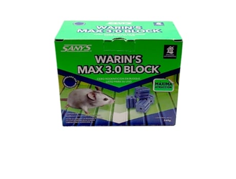 Raticida Warin´S Max 3.0 En Bloque SANYS