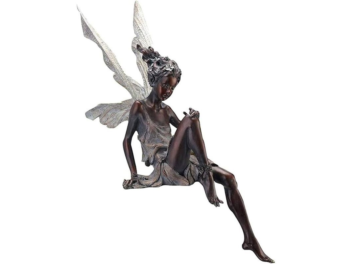 Figura Decorativa De Fada, Estátua De Fada Para Jardim, Ornamento De Resina, Altura 17cm, Impermeável