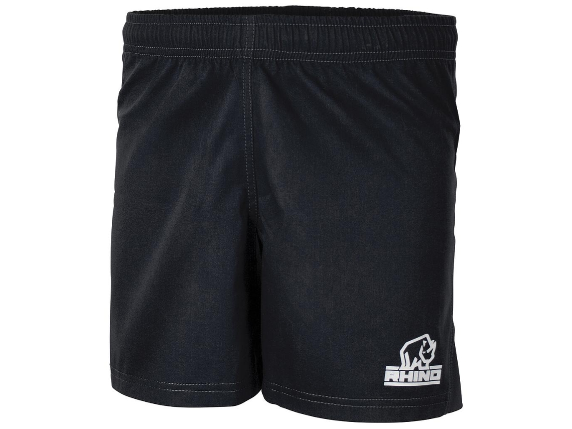 Calções De Rugby Unissex Rhino Auckland, Em Poliéster Preto, Tamanho L.