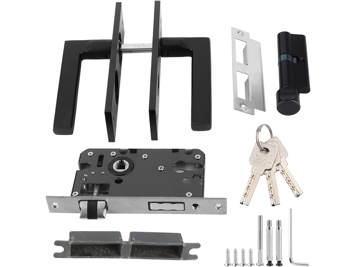 Fechadura Para Porta De Quarto, Silenciosa E Com Design Seguro Para Diversos Tipos De Portas, Com Maçaneta Reversível E