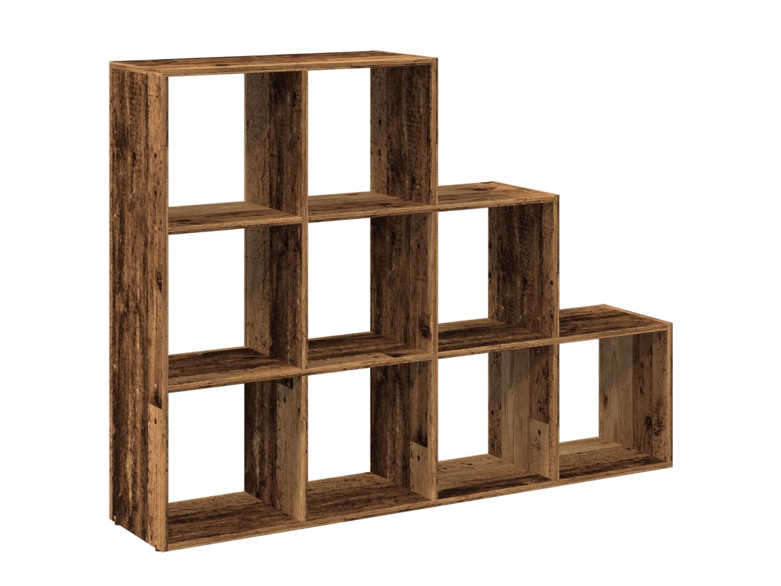 Estante Divisória 3 Níveis Derivados de Madeira Madeira Velha MAISON EXCLUSIVE (99x29x99 cm)