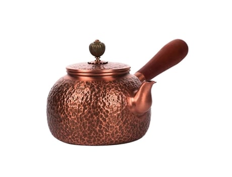 Copper Teapot Tea Kettle Hammered Durable Retro With Handle Kung Fu Tea Pot Teawear For Tea Lovers G Unabranded