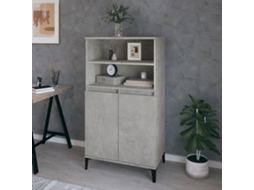 Aparador Alto 60x36x110cm Derivados de Madera Cemento Gris