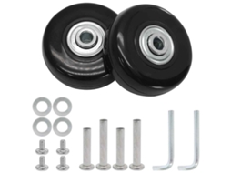 Kit de substituição de rodas de 45 mm para malas – Rodas giratórias silenciosas de borracha para malas