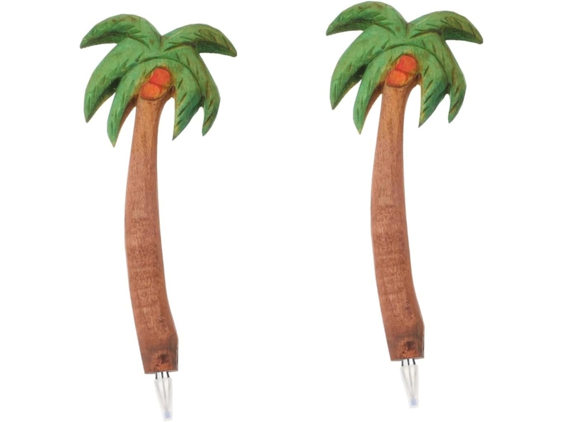 Canetas Esferográficas Pacote Com 2 Unidades, Feitas De Fibra Coco.