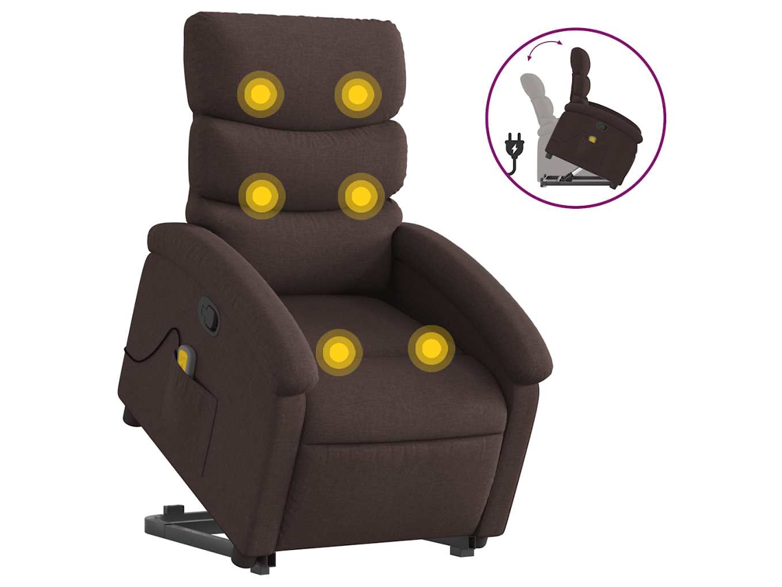 Stand Up Massage Recliner Chair, Stand Up Massage Recliner Chairs Vidaxl Marrom Tecido