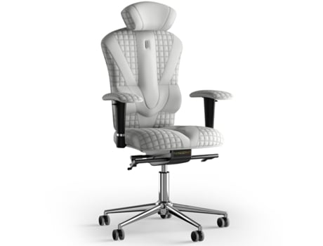 Cadeira de Escritório Ergonómica KULIK SYSTEM Victory Stitching PU Couro (Branco -130x50x50cm)
