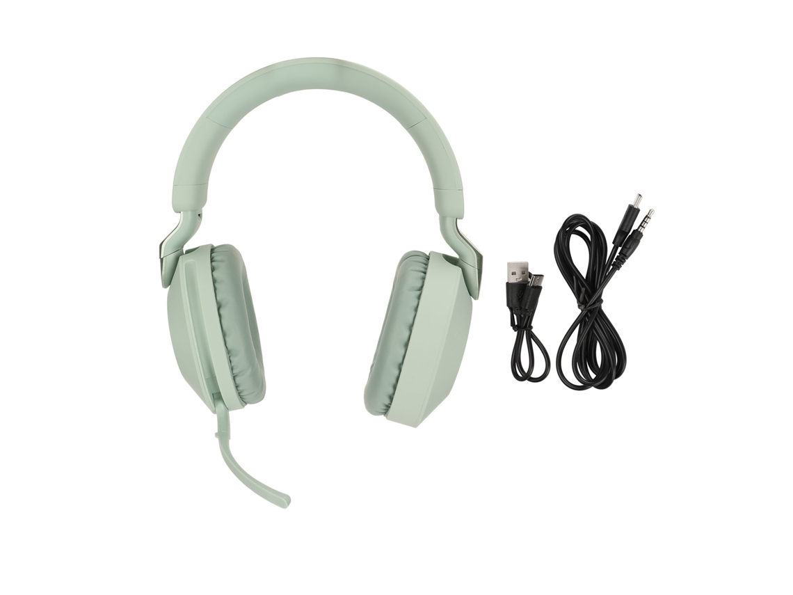 Auriculares Estéreo para Juegos Bluetooth 5.1 Inalámbricos Y Con Cable, Con Micrófono Verde