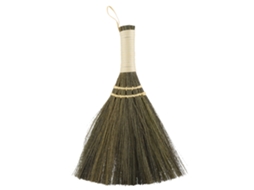 Baok - Vassoura pequena de palha trançada à mão para limpeza de pisos, remoção de pó e uso doméstico, macia e antiestática.