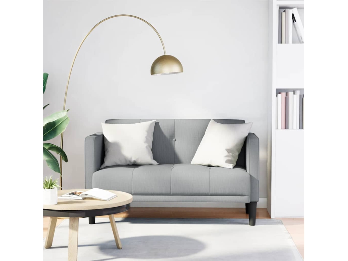 Vidaxl Sofá-luvas 111 Cm Tecido Cinzento-claro