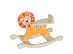 Schaukelpferd With Löwen - Design. 25 Kg Belastbarkeit. 2 - 5 Jahre. Wood. Orange