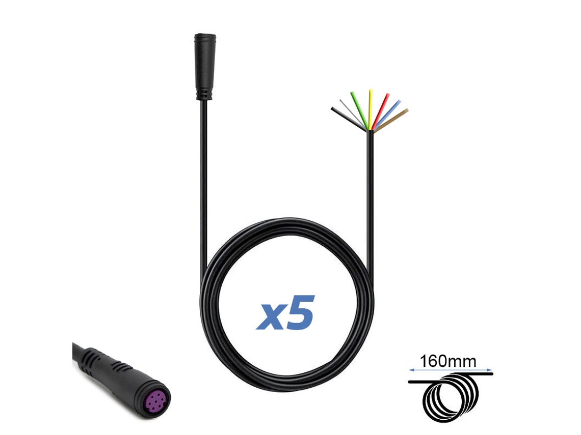 Conector À Prova D'água 8mm 7 Pinos - 5f