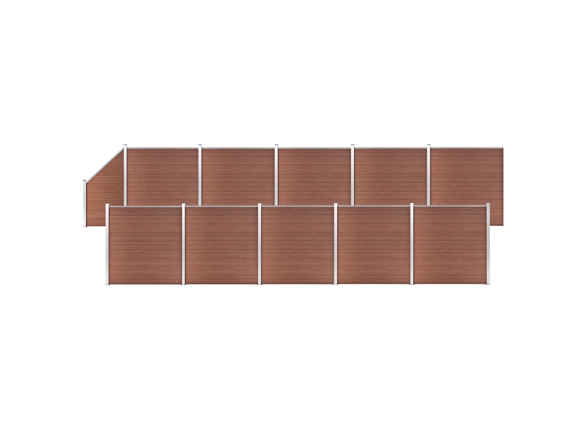 Fence Set, Fence Sets Vidaxl Marrom Wpc (n/a)