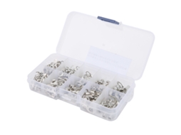 Laxiscreed Kit De 320 Conectores De Anel De Latão Em Forma De U Para Crimpar, Diversos Tamanhos