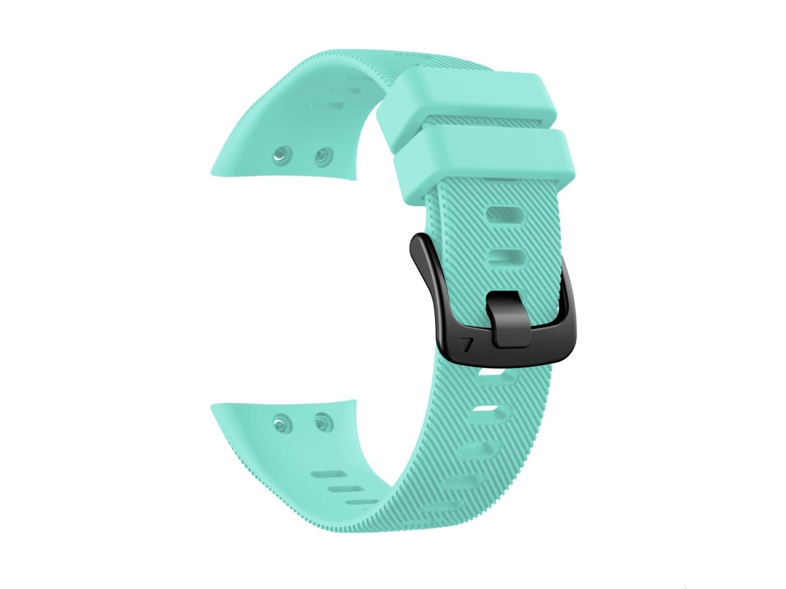 Bracelete Silicone Fivela Preta para Garmin Forerunner 45 Ciano