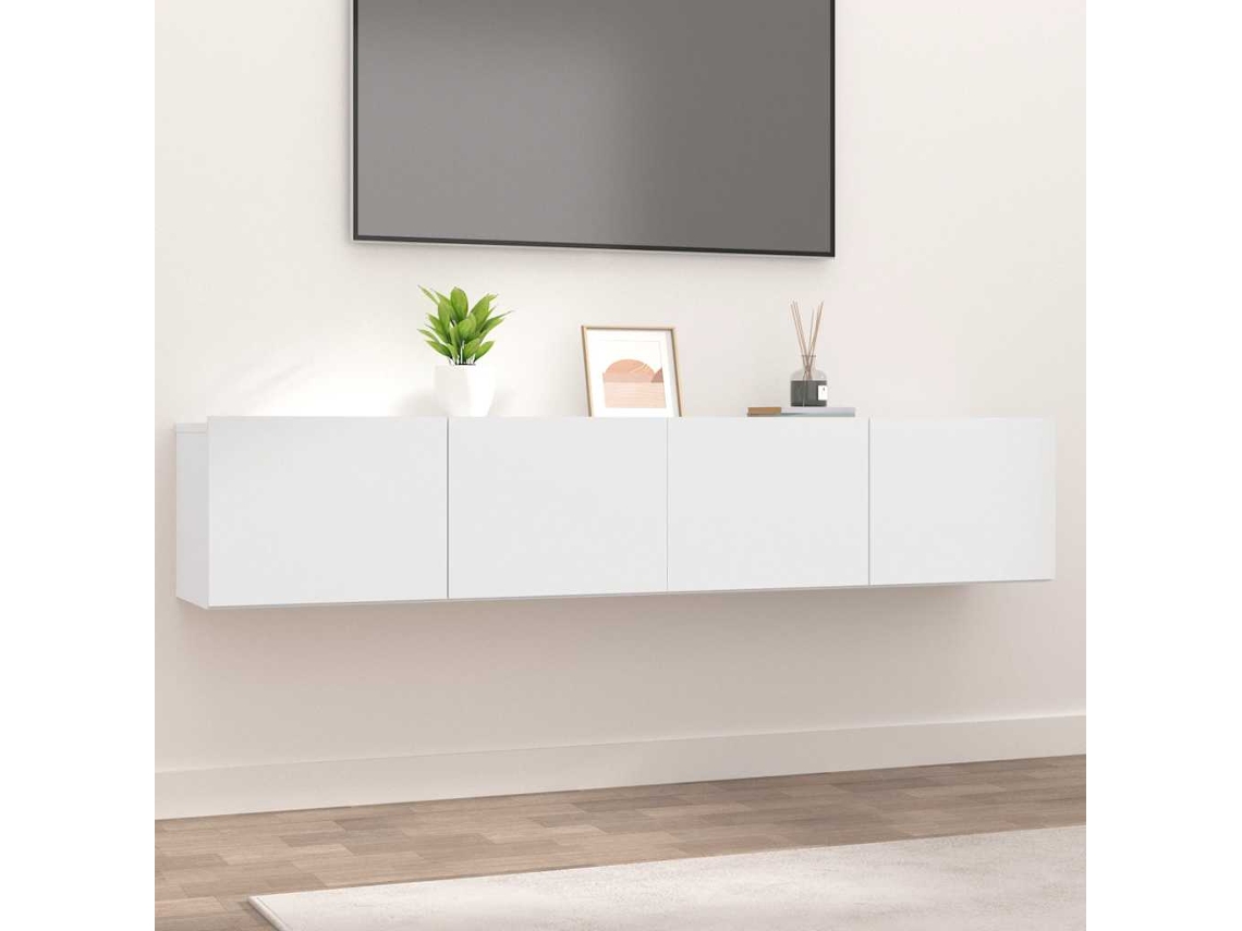 Vidaxl Móveis Tv 2pcs 80x30x30cm Derivados De Madeira Branco