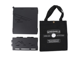 Protector de Vento para Fogão de Camping Pliável Preto