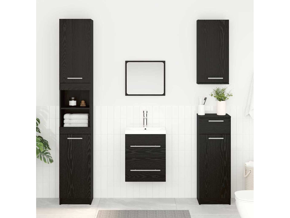 Vidaxl Armário De Lava-louça Carvalho Preto 38,5 X 41 X 48 Cm