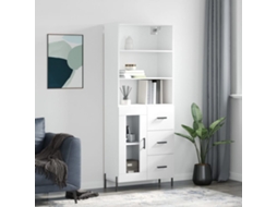 Vidaxl Armário Alto 69,5x34x180 Cm Derivados De Madeira Branco