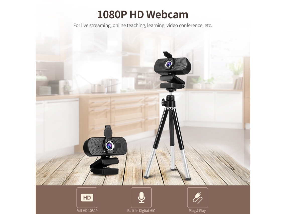 Câmera Web LAXISCREED 1080p Plug Play