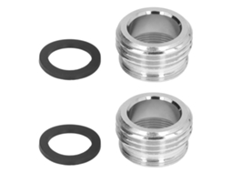 Nova Line 2 Adaptadores de Torneira Rosca Reta 15/16" Macho 27/32" Fêmea para Mangueira de Jardim 17/16"