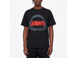 Rockinstone Jaws Movie Shark Jaw Black Adult T-shirt Size:l