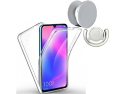 Kit Capa, PopSocket e Suporte PopSocket Huawei Y5 2019 3x1 360º Impact Protection Transparente