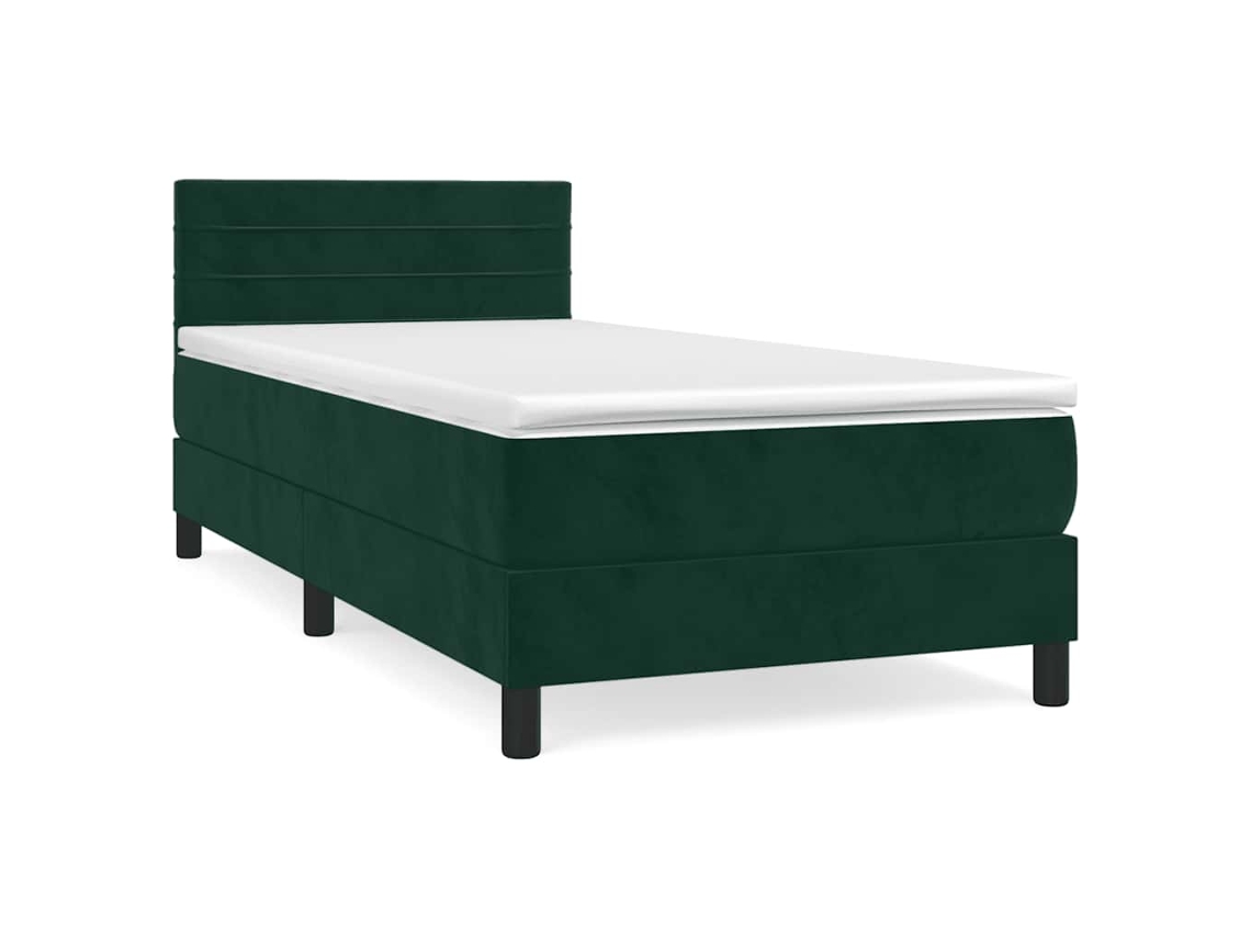 Box Spring Bed, Box Spring Beds Vidaxl Verde Veludo (100 X 200 Cm)