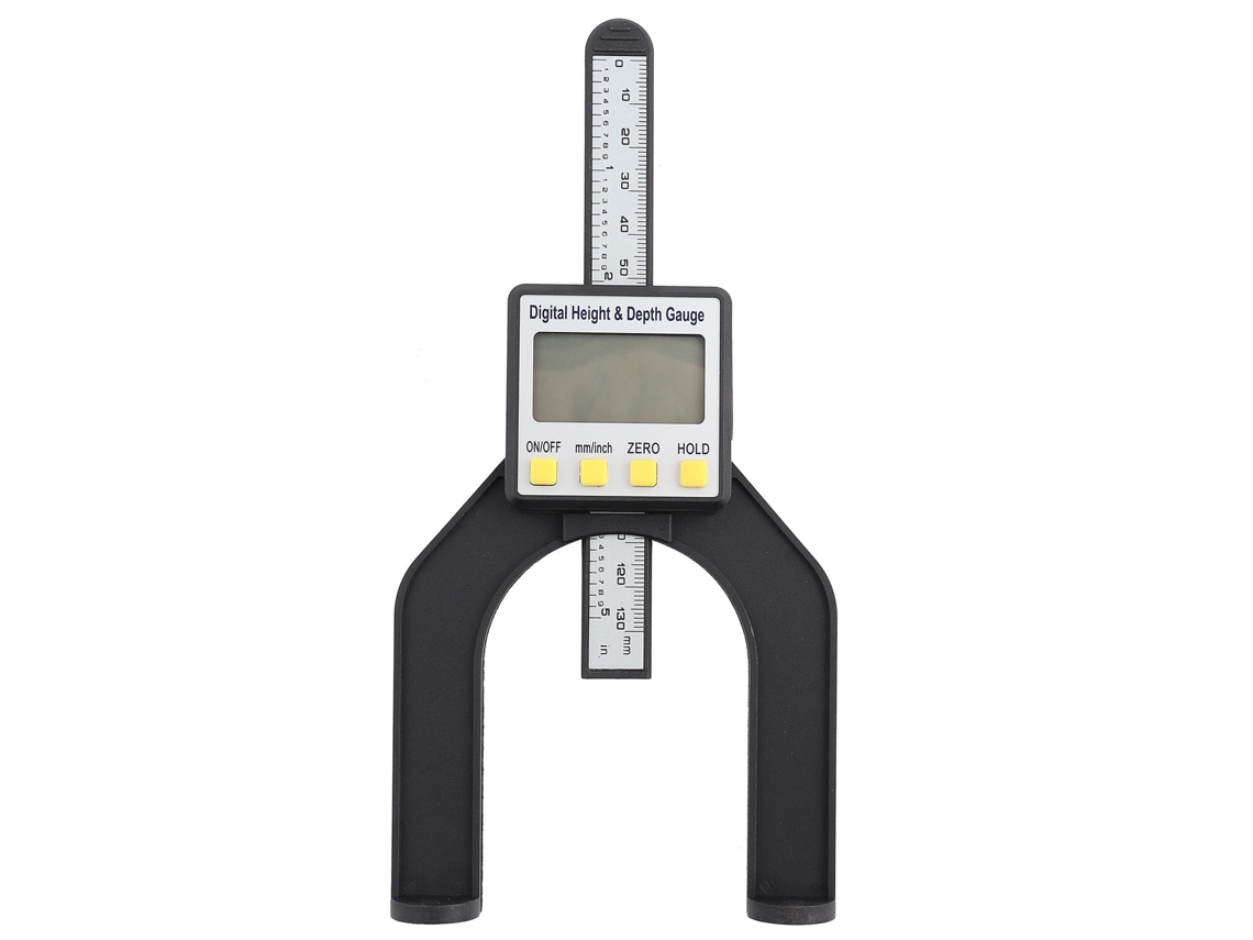 Régua digital LCD para medir profundidade e altura, medidor de limite, ferramenta para marcenaria de 0 a 80 mm / 0 a 3 1/8 pol. para serra de mesa.