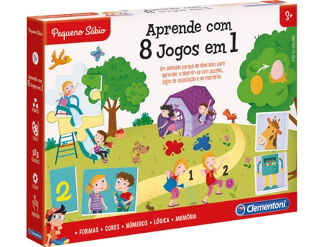 Aprende com 8 Jogos em 1 - Clementoni