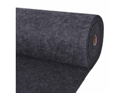 Conjunto 1 Tapete Runner Vidaxl Antracite Poliéster (1,2 X 20 M)