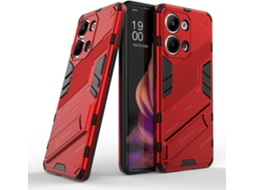 Capa Nível Militar Carro Protetora para Oppo Reno9/9 Pro HONGWE. Magnética Vermelho