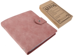 Organizador De Sementes Com Capa Em Couro Sintético, Fichário Com Argolas E Envelopes Transparentes, Gokoco