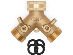 Divisor De Mangueira 2 Vias, Conector Coletor Torneira Latão