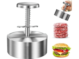 Molde de Press para Hamburguesas de Acero Inoxidable Ajustable, Herramienta de Cocina para Hacer Albóndigas Redondas