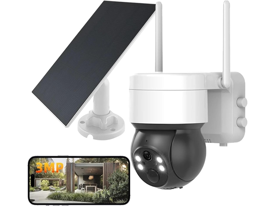 Câmera Wifi 3mp À Prova D'água Ip65 com Rastreamento Humano e Visão Noturna Colorida. SFUSHOS