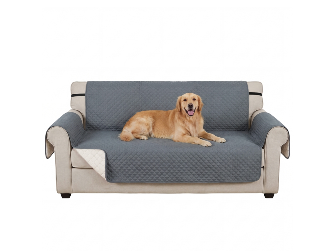 Sofá para Cães com Cama Elevada, Almofada Lavável, 98x67x25cm, Verde
