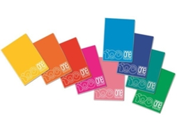 BLASETTI Caderno One Color e Bloco A4 19 Folhas Multicolor