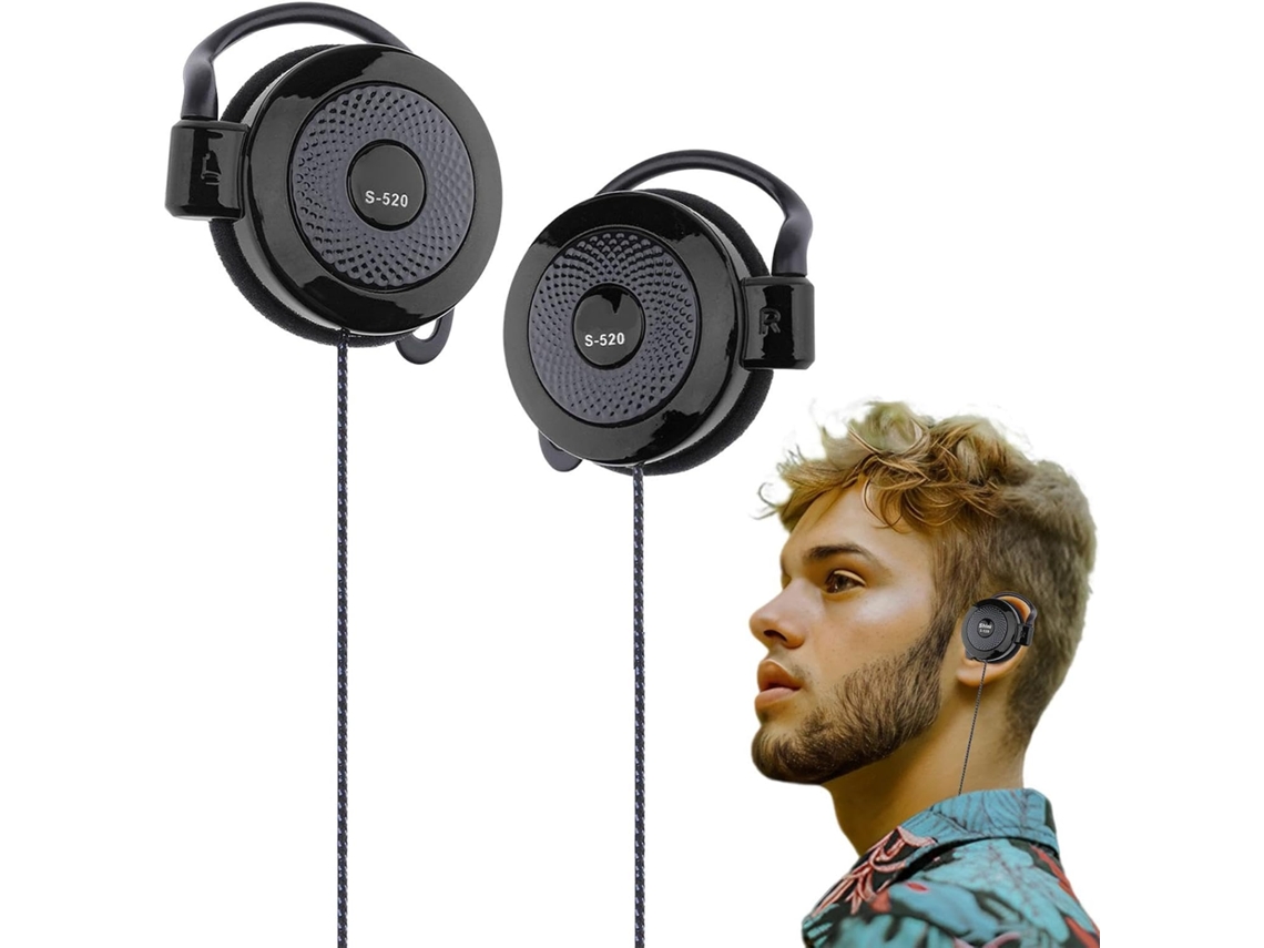 Fones De Ouvido Com Fio E Clipe 3, 5mm Fones De Ouvido Estéreo Esportivos Com Gancho Para Orelha S 520