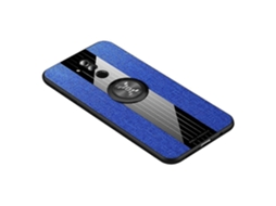 Capa Protetora De Tpu À Prova De Choque Com Textura De Tecido Costurado Xinli Com Suporte De Anel Para Huawei Mate 20 Lite / Maimang 7