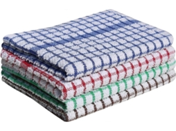 Rebe pacote de 10 Toalhas de Cozinha Terry Algodão Ultra Macio Absorvente Resistente Lavável a 40°c (28x40 Cm)